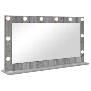 vidaXL Lustro Toaletowe Szare sonoma Płyta wiórowa, Szkło 100 x 55 x 18 cm - Lustra - miniaturka - grafika 1