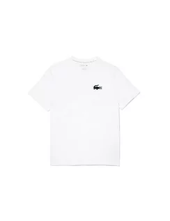 Koszulki i topy damskie - Lacoste Damska koszulka piżamowa, Biały/Zielony, S - grafika 1