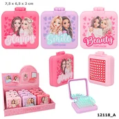 Szczotki do włosów dla dzieci - Szczotka do włosów, Top Model, składana z lusterkiem, mix wzorów, 12118A - miniaturka - grafika 1