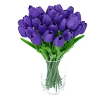 Sztuczne kwiaty - TULIPANY silikonowe kwiaty sztuczne NA STROIK do wazonu WIELKANOC tulipan - miniaturka - grafika 1