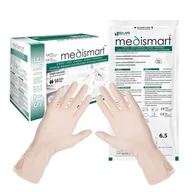 Rękawiczki jednorazowe - Rękawiczki chirurgiczne sterylne 6.5 lateksowe pudrowane Medismart 50 par - miniaturka - grafika 1