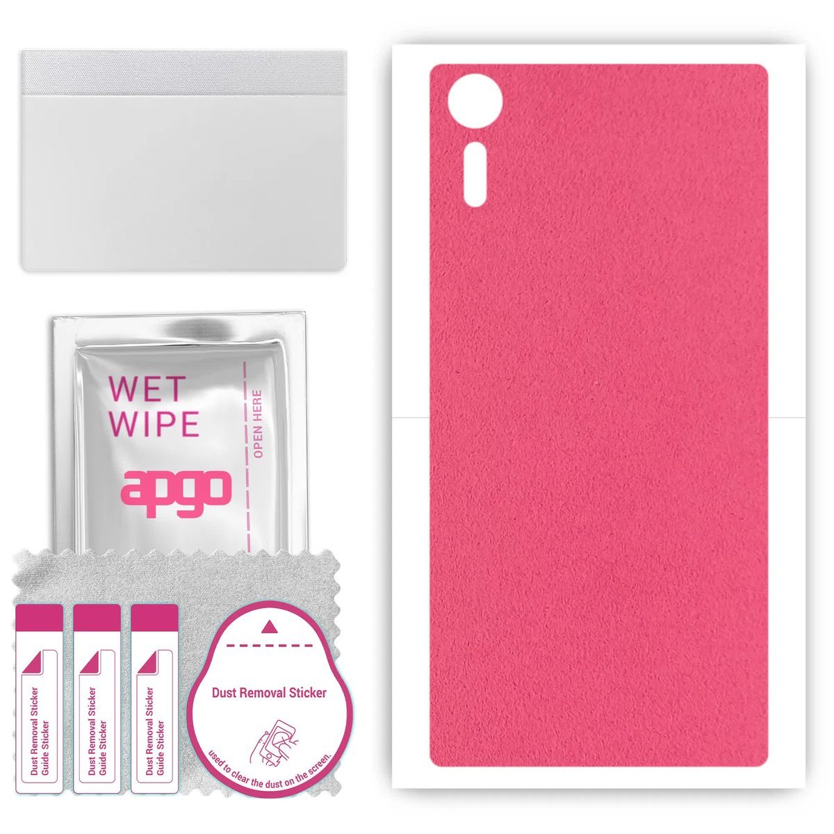 Folia naklejka skórka strukturalna na TYŁ Zamsz do Sony Xperia XZs - Zamsz Różowy - apgo SKINS