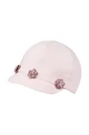 Czapki dla dzieci - Jamiks czapka z daszkiem bawełniana dziecięca LUCIE kolor różowy z aplikacją - miniaturka - grafika 1