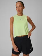 Koszulki sportowe damskie - 4F Top do biegania szybkoschnący damski - zielony XS - miniaturka - grafika 1