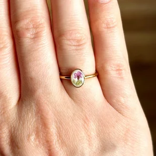 Regulowany pierścionek z kwiatami - Pierścionki Regulowany pierścionek z kwiatami - Pierścionki - miniaturka - grafika 1