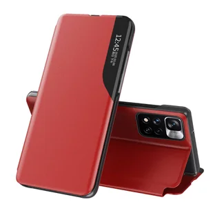 Eco Leather View Case elegancki futerał etui z klapką i funkcją podstawki Xiaomi Redmi Note 11T 5G / Redmi Note 11S 5G / Poco M4 Pro 5G czerwony - Etui i futerały do telefonów - miniaturka - grafika 1
