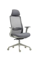 Fotele i krzesła biurowe - Fotel obrotowy z regulacją podłokietników GABRIEL szary - miniaturka - grafika 1