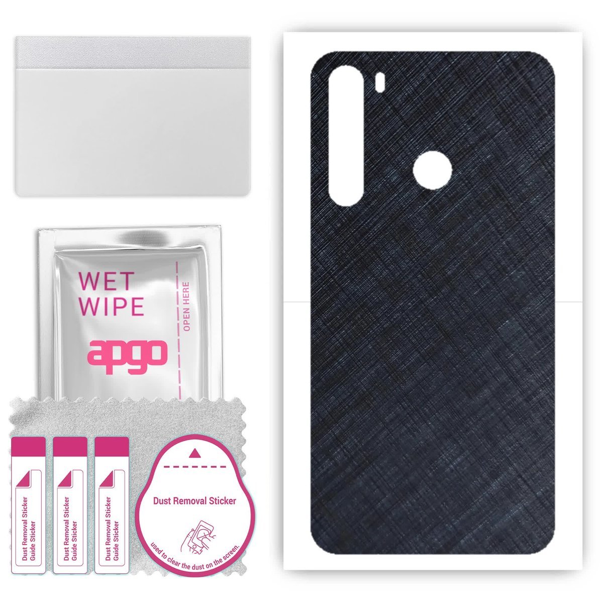 Folia naklejka skórka strukturalna na TYŁ do HTC Desire 20 Pro - Tytan Niebieski - apgo SKINS