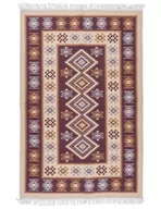 Dywany - Dywan Kilim 120 x 180 cm śliwka romby - miniaturka - grafika 1