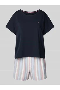 Piżama z wyhaftowanym logo - Tommy Hilfiger - Piżamy damskie Piżama z wyhaftowanym logo - Tommy Hilfiger - Piżamy damskie - miniaturka - grafika 1