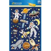 Zabawki kreatywne - Kosmos Naklejki foliowe błyszczące - miniaturka - grafika 1