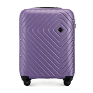 Walizki - Walizka kabinowa z ABS-u z geometrycznym tłoczeniem - miniaturka - grafika 1