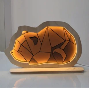 Lampka nocna dla dzieci śpiący miś - Lampy stojące - miniaturka - grafika 1