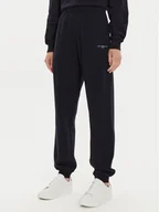 Spodnie sportowe damskie - Tommy Hilfiger Spodnie dresowe WW0WW42883 Granatowy Regular Fit - miniaturka - grafika 1