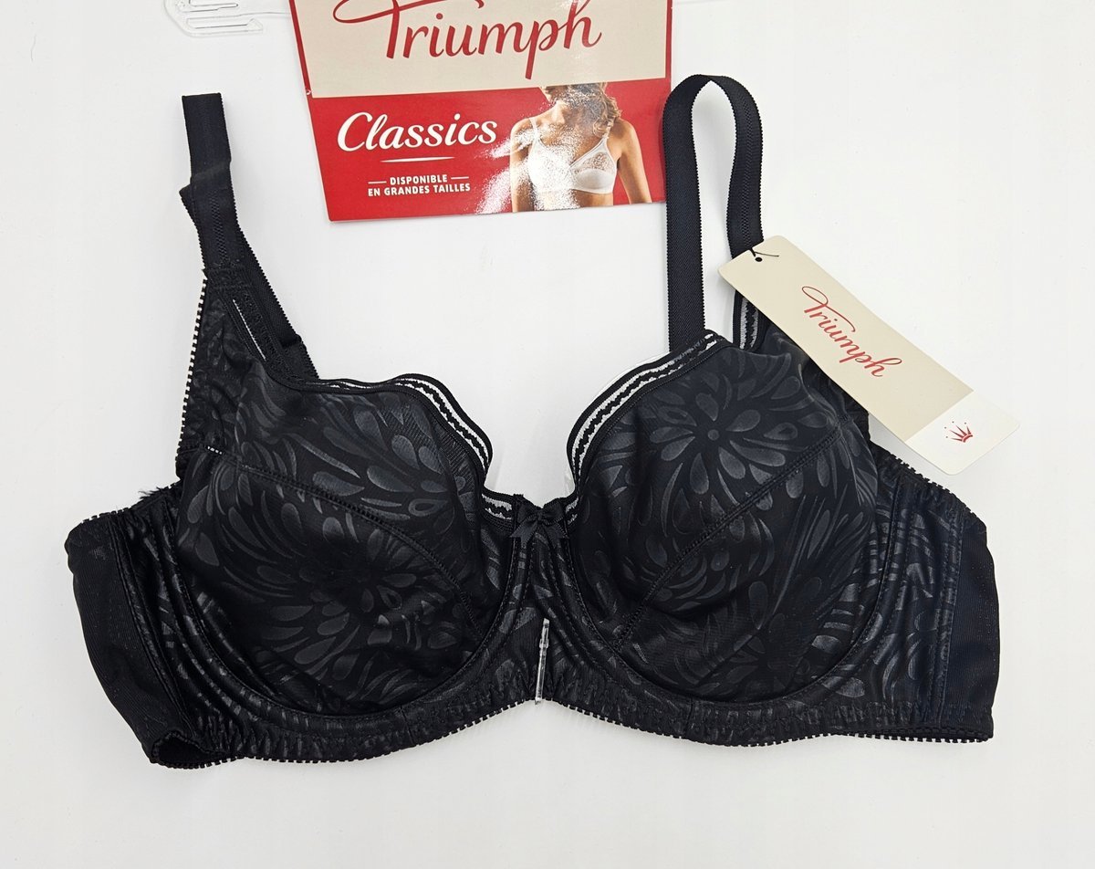 Biustonosz Triumph czarny Modern Deluxe W 80B miękki na fiszbinach