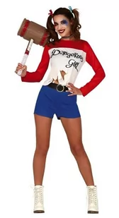 Strój dla dorosłych, Crazy Harlequin, rozmiar S - Stroje karnawałowe - miniaturka - grafika 1