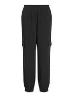 Spodnie damskie - Vila Damskie spodnie cargo, czarny, 38 - miniaturka - grafika 1