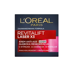 Loreal Revitalift Laser X3 Krem Anti-Age głęboka regeneracja na noc 50ml - Kremy do twarzy - miniaturka - grafika 2