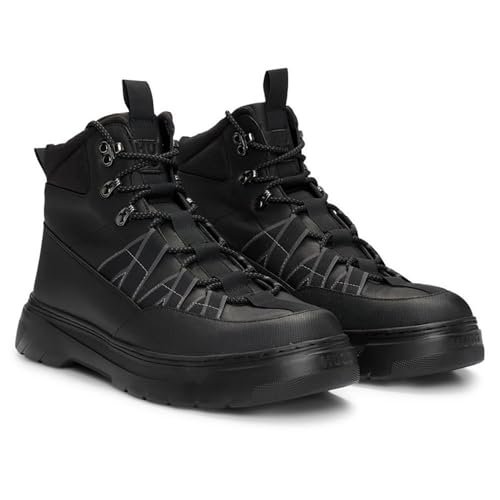 HUGO Męski Urian_hito_mxmt High_Top, czarny, 10 UK, Czarny, 44 EU