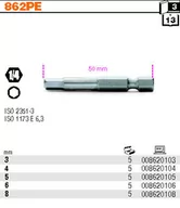 Klucze i nasadki - BETA KOŃCÓWKA WKRĘTAKOWA 1/4" 6-KĄTNA DŁUGA 3mm - miniaturka - grafika 1