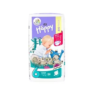 Bella baby happy Pieluszki Baby Happy New Flexi Fit Junior Extra (6) 16+kg 54 szt. BB-054-JX54-014 - Pieluchy dla dorosłych - miniaturka - grafika 1