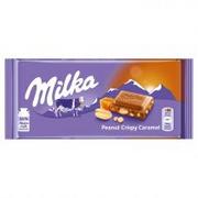 Czekolada - Milka Czekolada mleczna Peanut Crispy Caramel 90 g - miniaturka - grafika 1