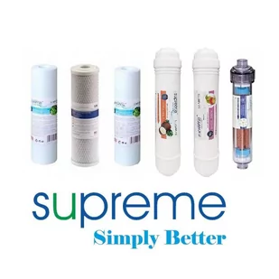 SUPREME Premium RO7 Komplet 6 wkładów filtrujących do filtra odwróconej osmozy (filtry typu QT) - Uzdatniacze wody - miniaturka - grafika 1