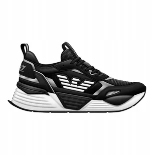 Buty EA7 Emporio Armani Ace Runner black/ silver 43 1/3 Eu - Trampki damskie - miniaturka - grafika 1