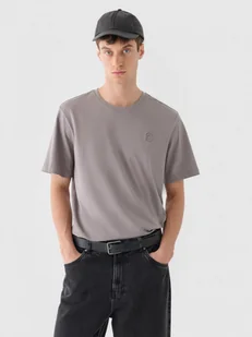Męski t-shirt basic Outhorn OTHWAW24TTSHM2434 - szary - Koszulki męskie - miniaturka - grafika 1