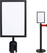 Tablice BHP - TD Systems RAMKA A4 NA SŁUPEK NAKŁADKA INFORMACYJNA CZARNA PIONOWA - miniaturka - grafika 1