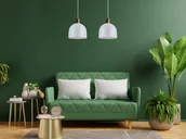 Lampy sufitowe - Lampa wisząca 2-punktowa MEDO nowoczesna, biała-patyna, E27, loft, skandynawska, nad stół, do kuchni, salonu, jadalni - miniaturka - grafika 1