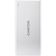 Akcesoria do tabletów i e-booków - Canyon Power Bank 10000 mAh Micro USB/USB-C CNE-CPB1006W) Biała - miniaturka - grafika 1