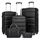 Kono Zestaw bagażowy podróżna walizka kabinowa ABS z twardą skorupą z zamkiem TSA i rozszerzalną torbą podróżną i kosmetyczką, Czarny, Luggage Set 5 pcs, Moda