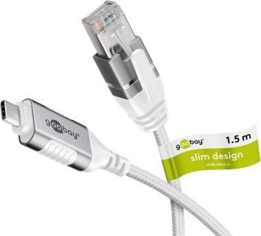 Goobay Kabel Ethernet USB-C 3.1 do RJ45, Slim, 1,5 m - Długość kabla 1.5 m