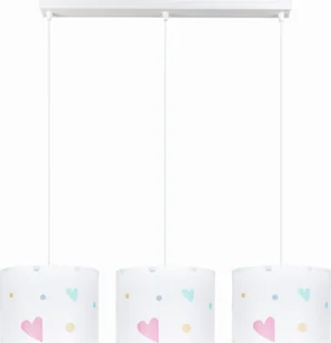 Solar Lampa wisząca do pokoju dziecięcego 3płomienna pastelowe serca - Lampy sufitowe - miniaturka - grafika 1
