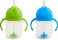 Kubki dla dzieci - Kubek Ze Słomką Dla Dzieci Munchkin Click Niebieski Zielony Bpa Free 6M+ - miniaturka - grafika 1