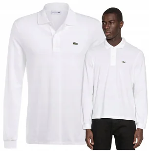 biała koszulka meska regular elegancki longsleeve lacoste PREMIUM biała koszulka meska regular elegancki longsleeve lacoste PREMIUM r.L - Koszulki męskie - miniaturka - grafika 1