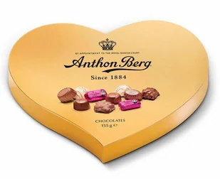 Bombonierka Anthon Berg Serce Heart Shaped Gold Box 155g - Bombonierki i czekoladki - miniaturka - grafika 1