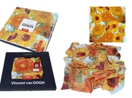 Apaszki i szaliki damskie - Chusta - V. van Gogh, Słoneczniki (CARMANI) - miniaturka - grafika 1