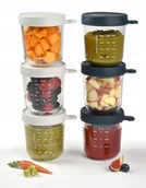 Zestawy naczyń dla dzieci - Zestaw pojemników na jedzenie 250 ml Beaba 6 sztuk niebieski i szary - miniaturka - grafika 1