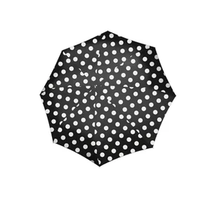 reisenthel Umbrella pocket duomatic – kompaktowy parasol kieszonkowy z przetworzonych butelek PET – z dużym przyciskiem i ergonomicznym uchwytem, Dots White, duomatic, Travelling - Parasole - miniaturka - grafika 1