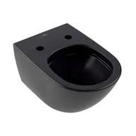 Miski WC - Villeroy & Boch Antao - WC montowane na ścianie, Bezrantowe, CeramicPlus, TitanGlaze, TwistFlush, Pure Black 4674T0R7 - miniaturka - grafika 1