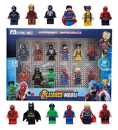 ZESTAW 12 FIGUREK LUDZIKÓW FIGURKI Z KLOCKÓW SUPERBOHATERÓW AVENGERS SPIDERMAN BATMAN HULK THOR SUPERMAN
