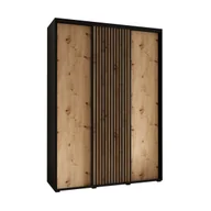 Szafy - Szafa przesuwna Garderoba SAPPORO 1 170 gł. 60 czarny/artisan - miniaturka - grafika 1