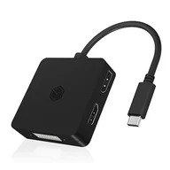 Stacje dokujące i replikatory portów - ICY BOX IB-DK1104-C Czarny USB Typ C - miniaturka - grafika 1