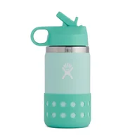 Butelki termiczne - HYDRO FLASK Butelka dziecięca KIDS WIDE MOUTH STRAW LID & BOOT 355 ml paradise - miniaturka - grafika 1