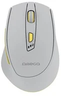 Myszki - OMEGA MOUSE MYSZ BEZPRZEWODOWA WIRELESS RECHAREGABLE USB-C GREY LIME [46037] - miniaturka - grafika 1