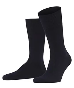 FALKE Mężczyźni Skarpety Airport M SO Wełna Merynosa Bawełna jednokolorowe 1 Para, Niebieski (Dark Navy 6370), 41-42 - Skarpetki męskie - miniaturka - grafika 1