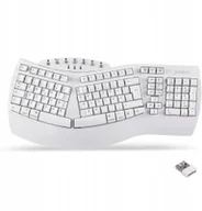 Klawiatury - Perixx Periboard-612W DE, wireless ergonomic split keyboard, white 57151D - miniaturka - grafika 1