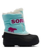 Kozaki damskie - Sorel Kozaki zimowe "Snow Commander" w kolorze turkusowo-czarnym - miniaturka - grafika 1